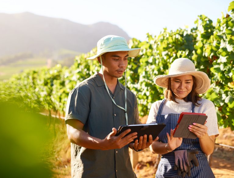 Running their farm with use with the help of technology